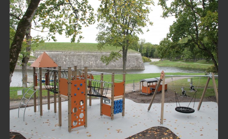 Playground in Kuressaare Castle Park, Estonia