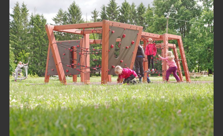 Public playground in Keila, Estonia